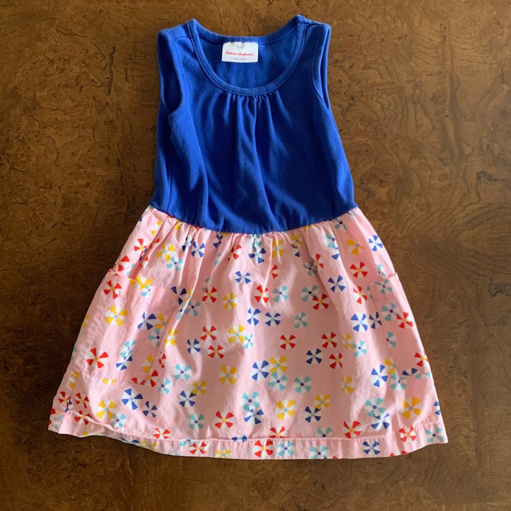 Girls Hanna Andersson Pinwheel Tank Top Dress Size 3T